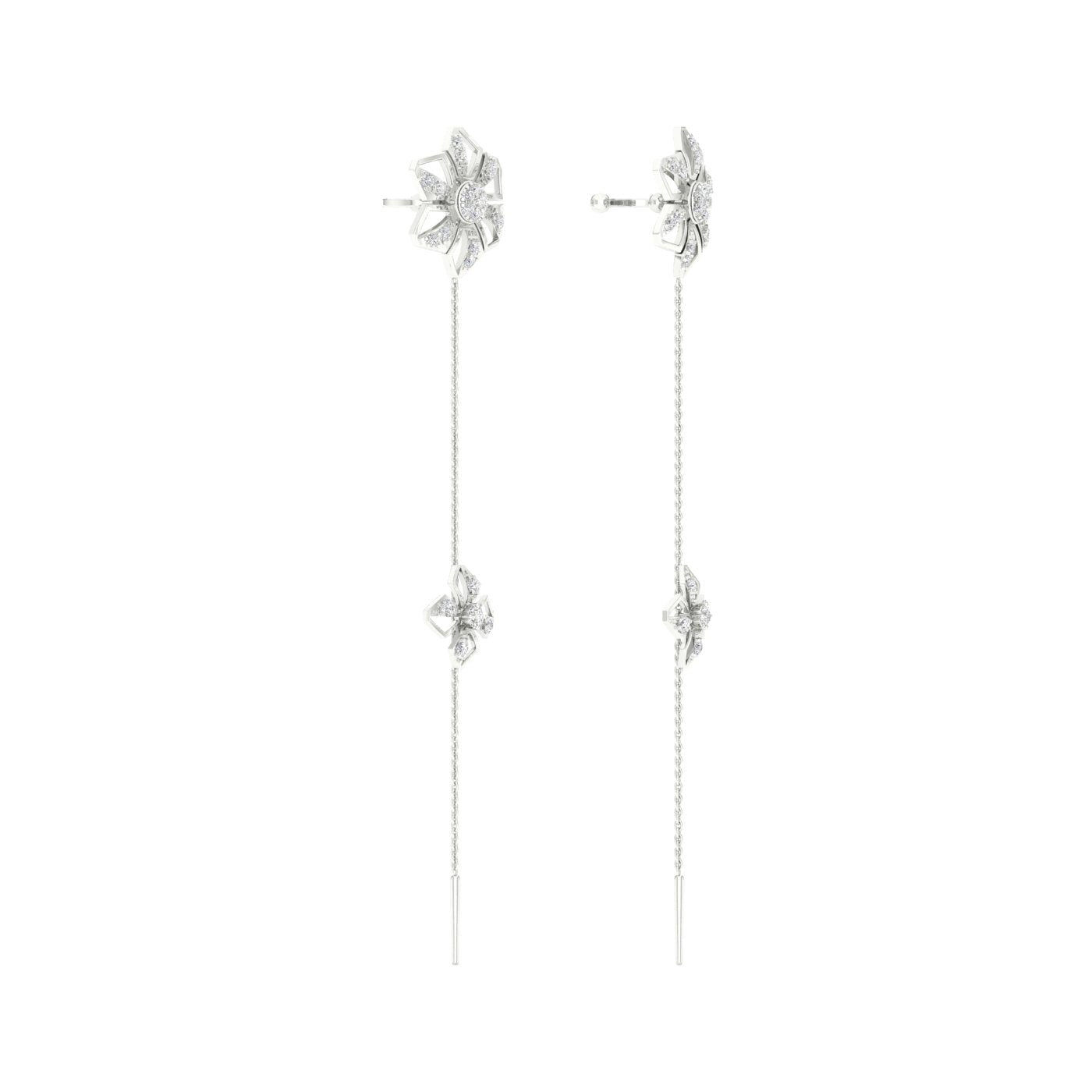 0.48 CTW Lab Grown Diamond Floral Drop Earring