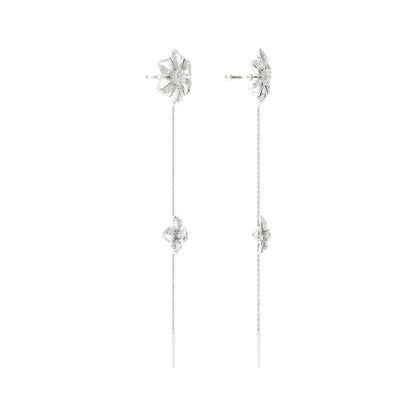 0.48 CTW Lab Grown Diamond Floral Drop Earring