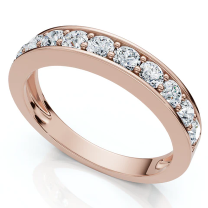 0.4 CTW Lab Grown Diamond Half Eternity Wedding Band
