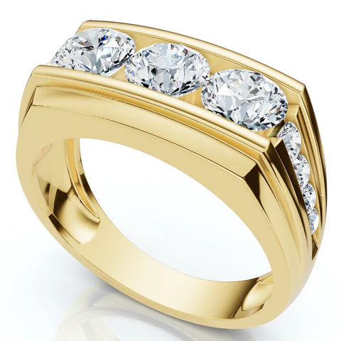 2 CTW Lab Grown Diamond Wedding Anniversary Ring For Men