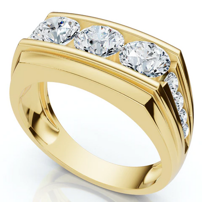 2 CTW Lab Grown Diamond Wedding Anniversary Ring For Men