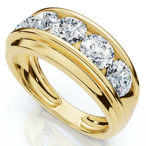 2 CTW Lab Grown Diamond Wedding Ring For Men