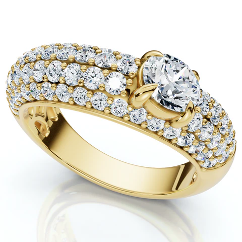 1.5 CTW Lab Grown Diamond Pave Set Anniversary Ring