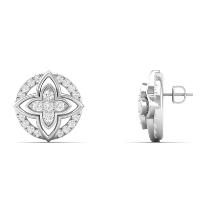 0.23 CTW Lab Grown Diamond Flower Stud Earring