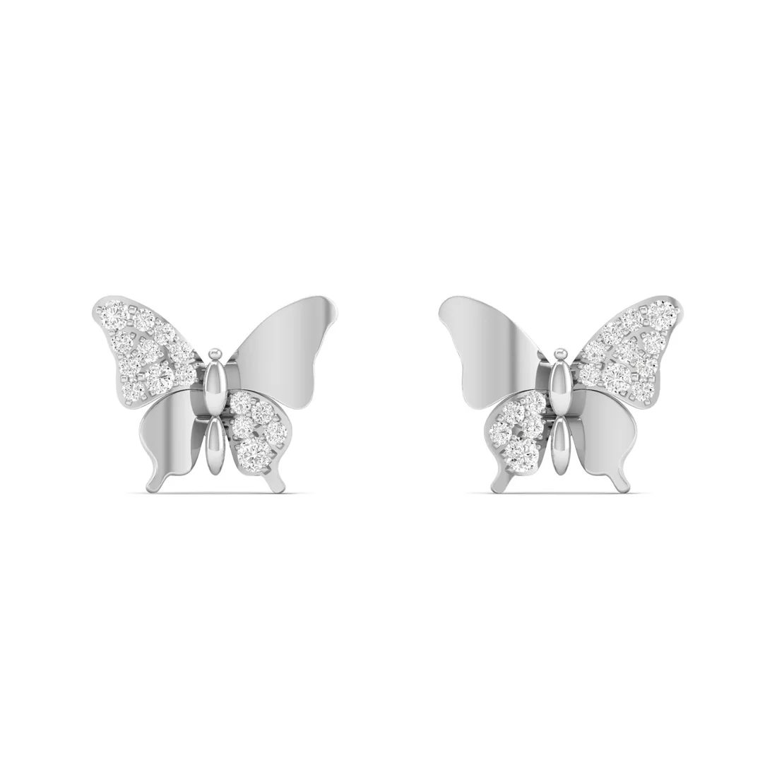 0.18 CTW Lab Grown Diamond Butterfly Design Stud Earring
