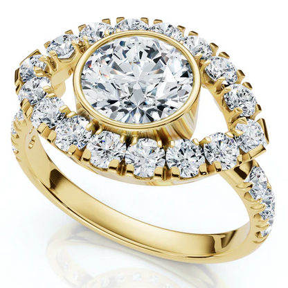 1.75 CTW Lab Grown Diamond Eye Shape Ring