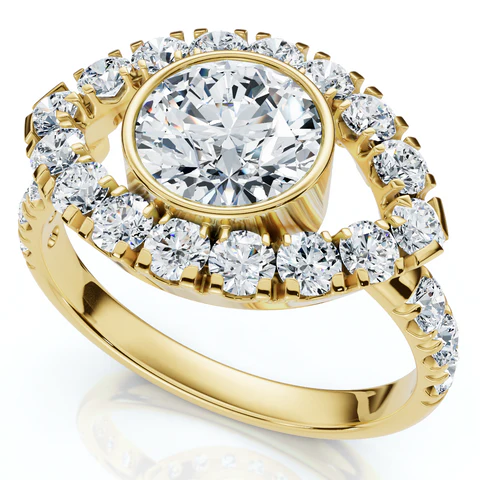 1.75 CTW Lab Grown Diamond Eye Shape Ring