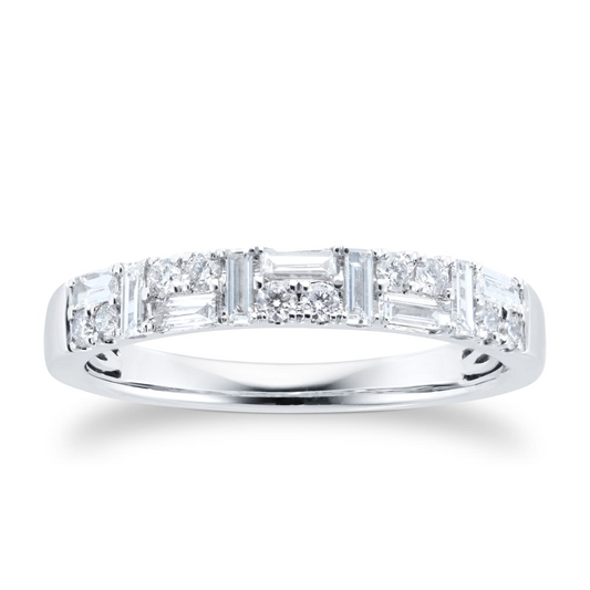 Lab Diamond East West Gold Wedding Band