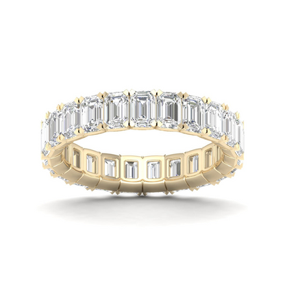 4 CTW Emerald Eternity Lab Grown Diamond Wedding Band