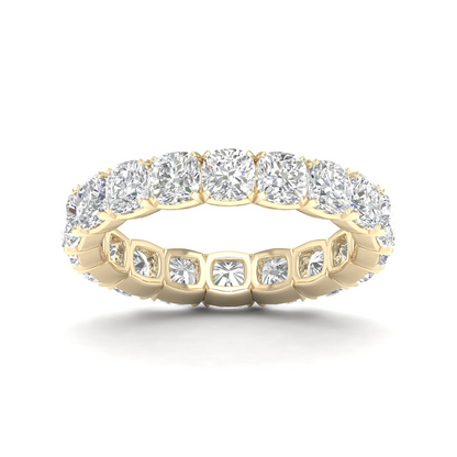 4 CTW Cushion Eternity Lab Grown Diamond Wedding Band