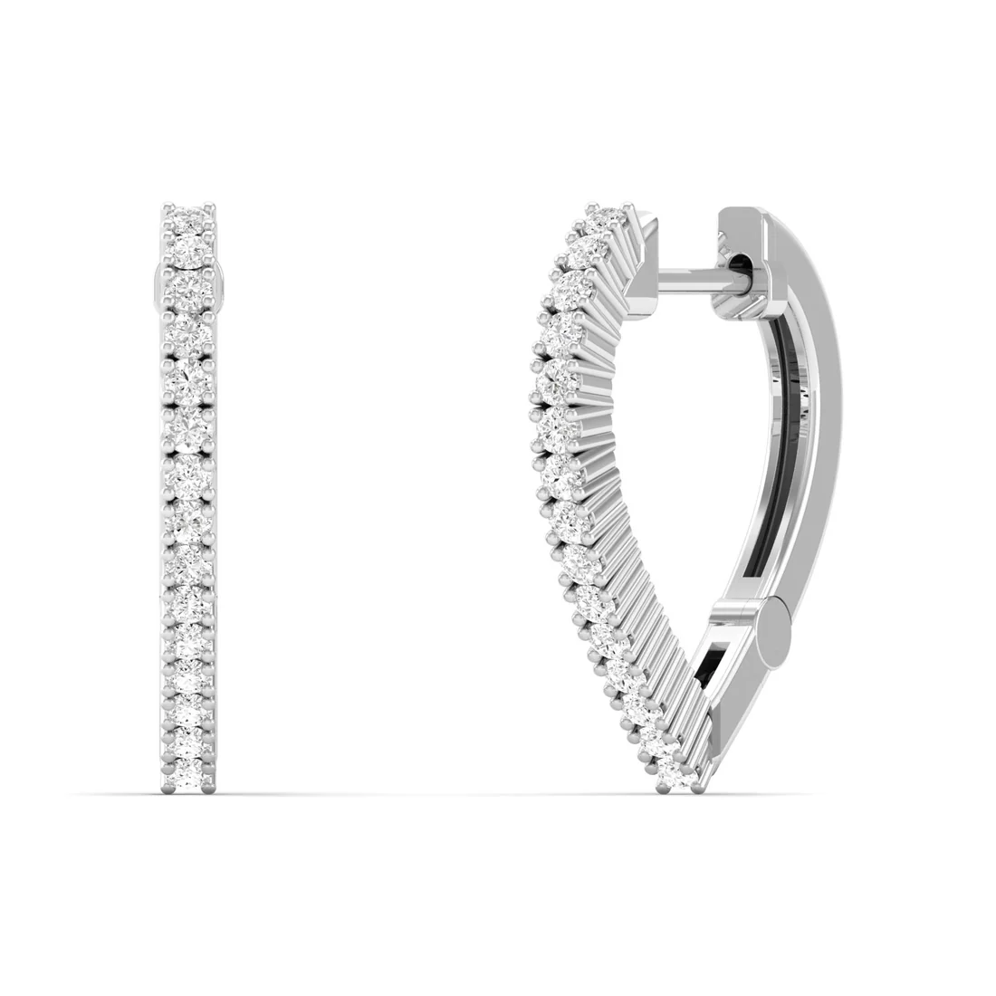 0.18 CTW Lab Grown Diamond Huggie Earring