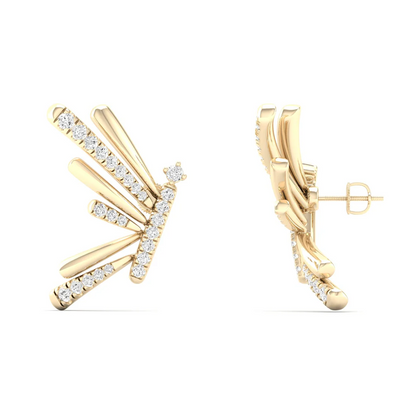 0.29 Ctw Lab Grown Diamond Beautiful Butterfly Earring