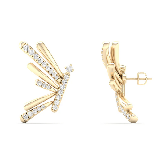 0.29 Ctw Lab Grown Diamond Beautiful Butterfly Earring