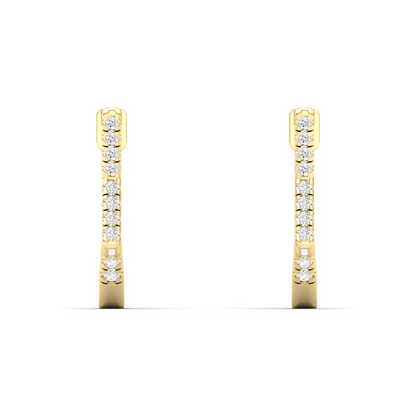 0.23 CTW Lab Grown Diamond Star Design Huggie Earring