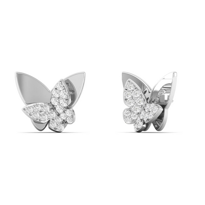 0.18 CTW Lab Grown Diamond Butterfly Stud Earring