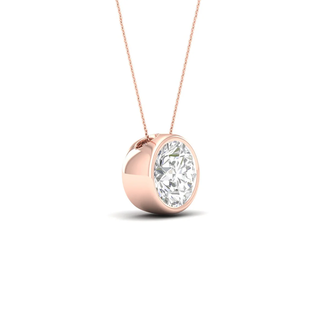 1.50 CTW Lab Grown Diamond Bezel Set Pendant