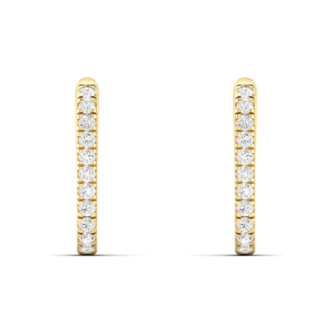 0.15 CTW Lab Grown Diamond Unique Huggie Earring