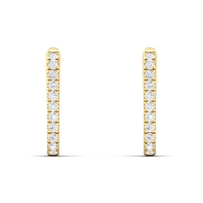 0.15 CTW Lab Grown Diamond Unique Huggie Earring