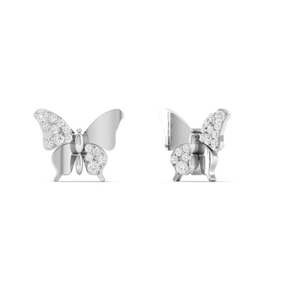 0.18 CTW Lab Grown Diamond Butterfly Design Stud Earring