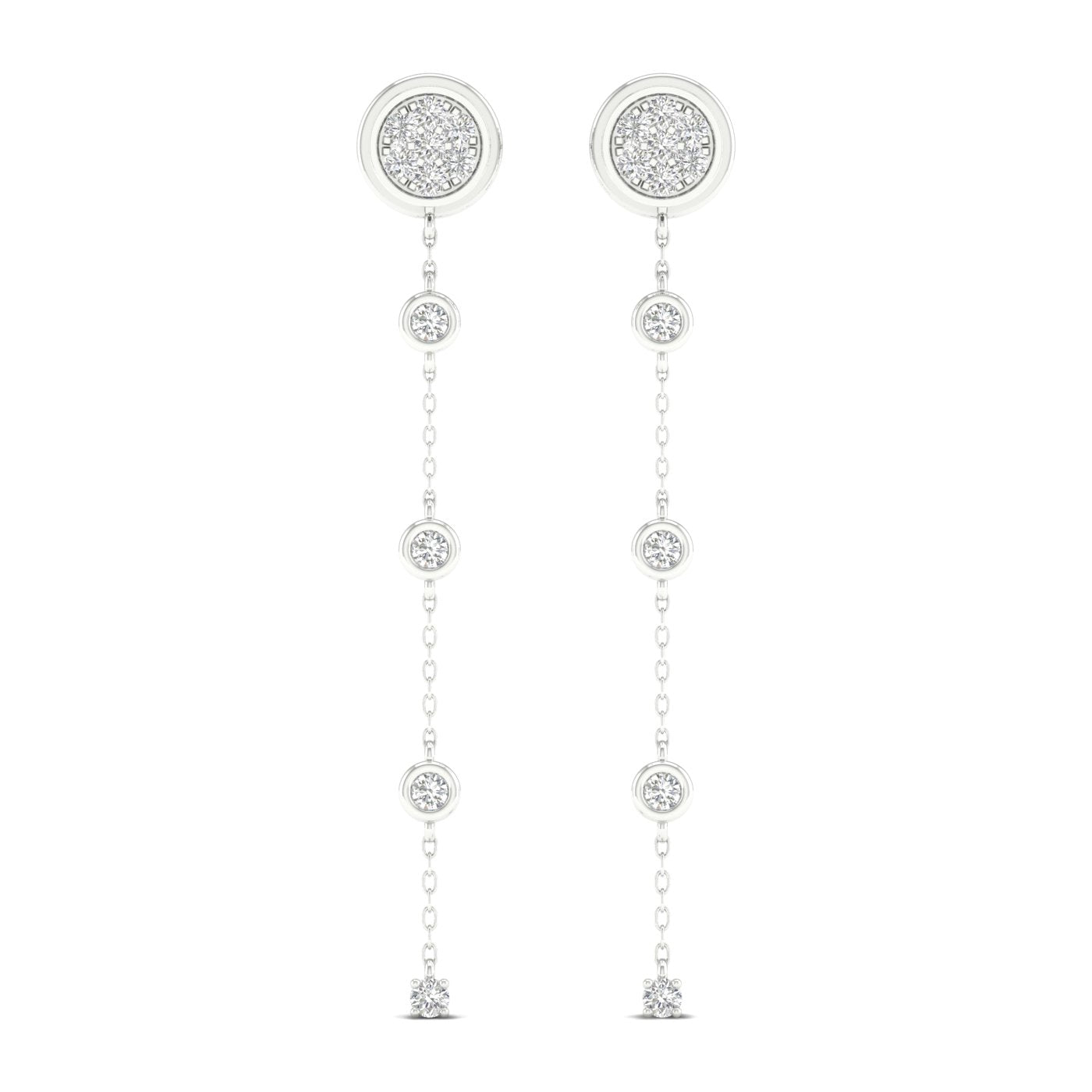 0.38 CTW Lab Grown Diamond Button Pave Drop