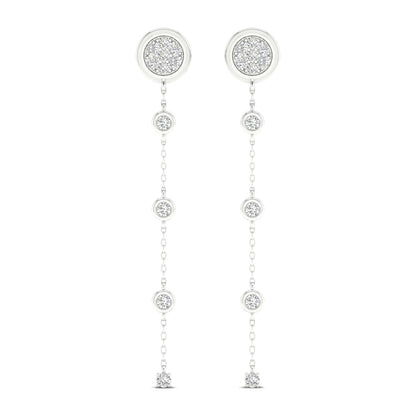 0.38 CTW Lab Grown Diamond Button Pave Drop