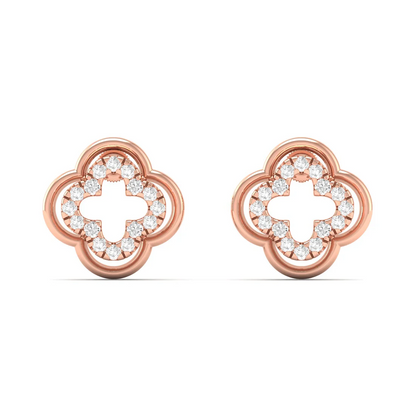 0.18 CTW Lab Grown Diamond Clover Stud Earring