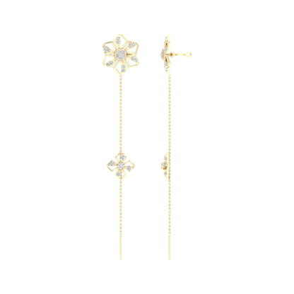 0.48 CTW Lab Grown Diamond Floral Drop Earring