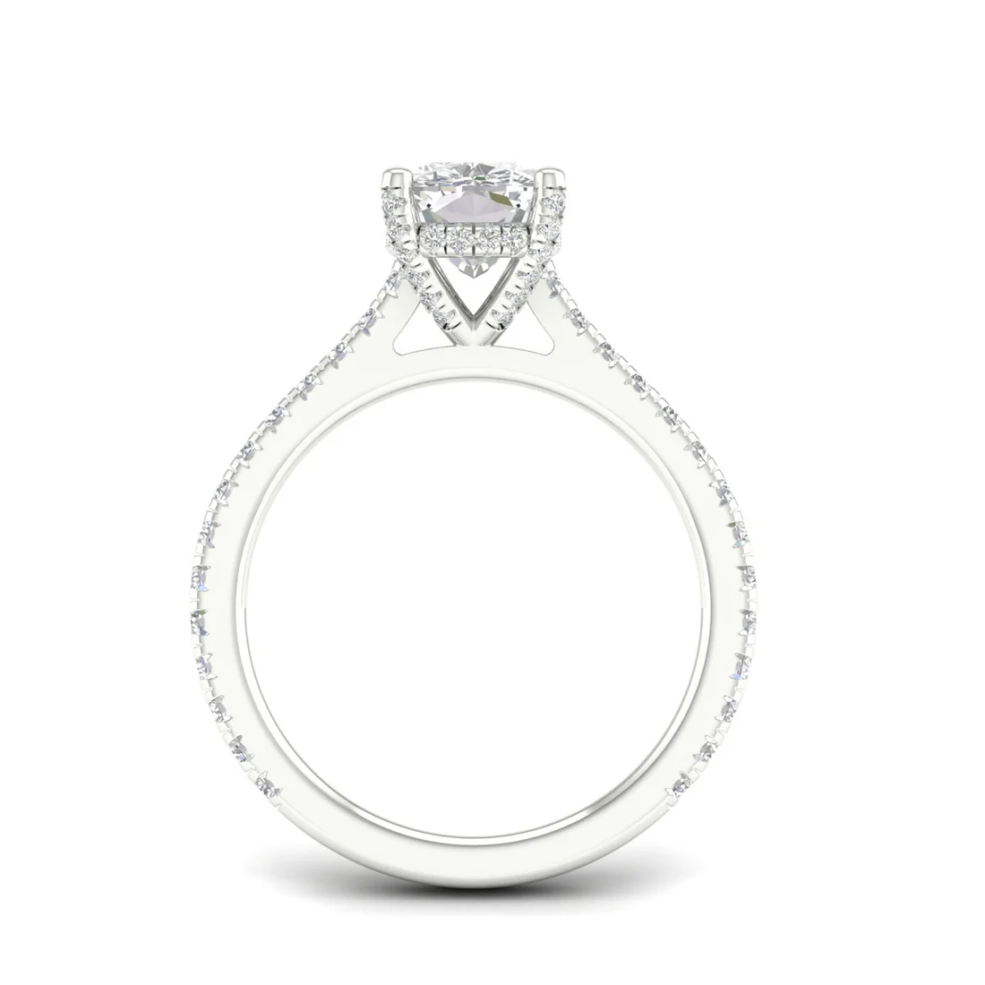 2.60 CTW Cushion Lab Grown Diamond Halo Engagement Ring