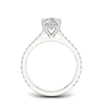 2.60 CTW Cushion Lab Grown Diamond Halo Engagement Ring