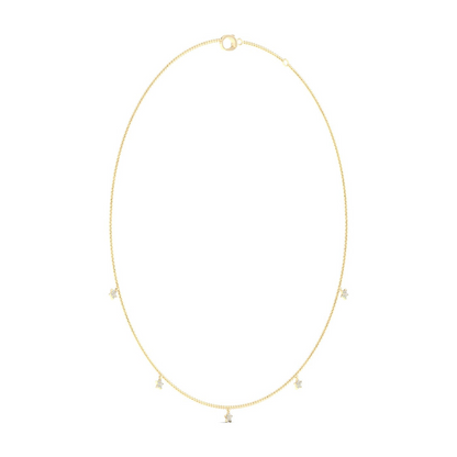0.20CTW Star Fashion Lab Grown Diamond Chain For Women
