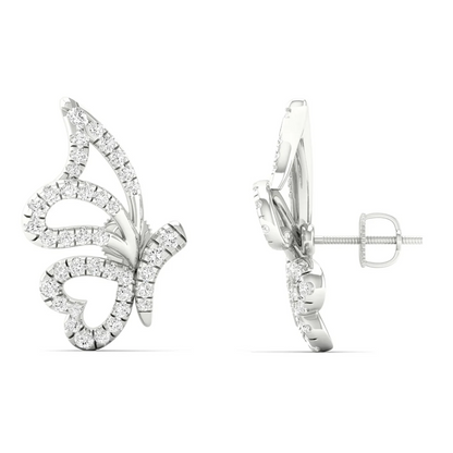 0.38 CTW Lab Grow Diamond Butterfly Fashion Stud Earring
