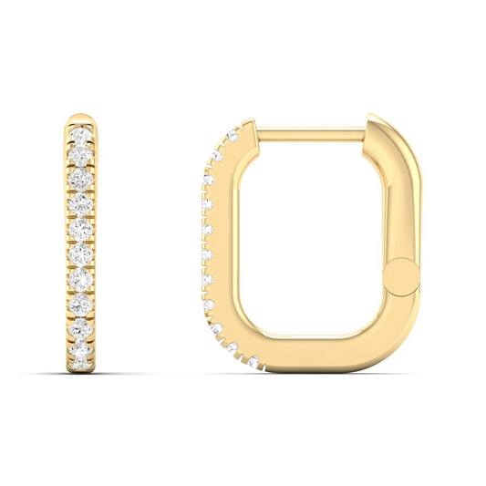 0.15 CTW Lab Grown Diamond Unique Huggie Earring