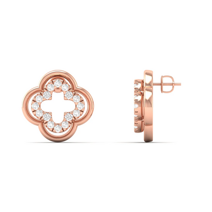 0.18 CTW Lab Grown Diamond Clover Stud Earring