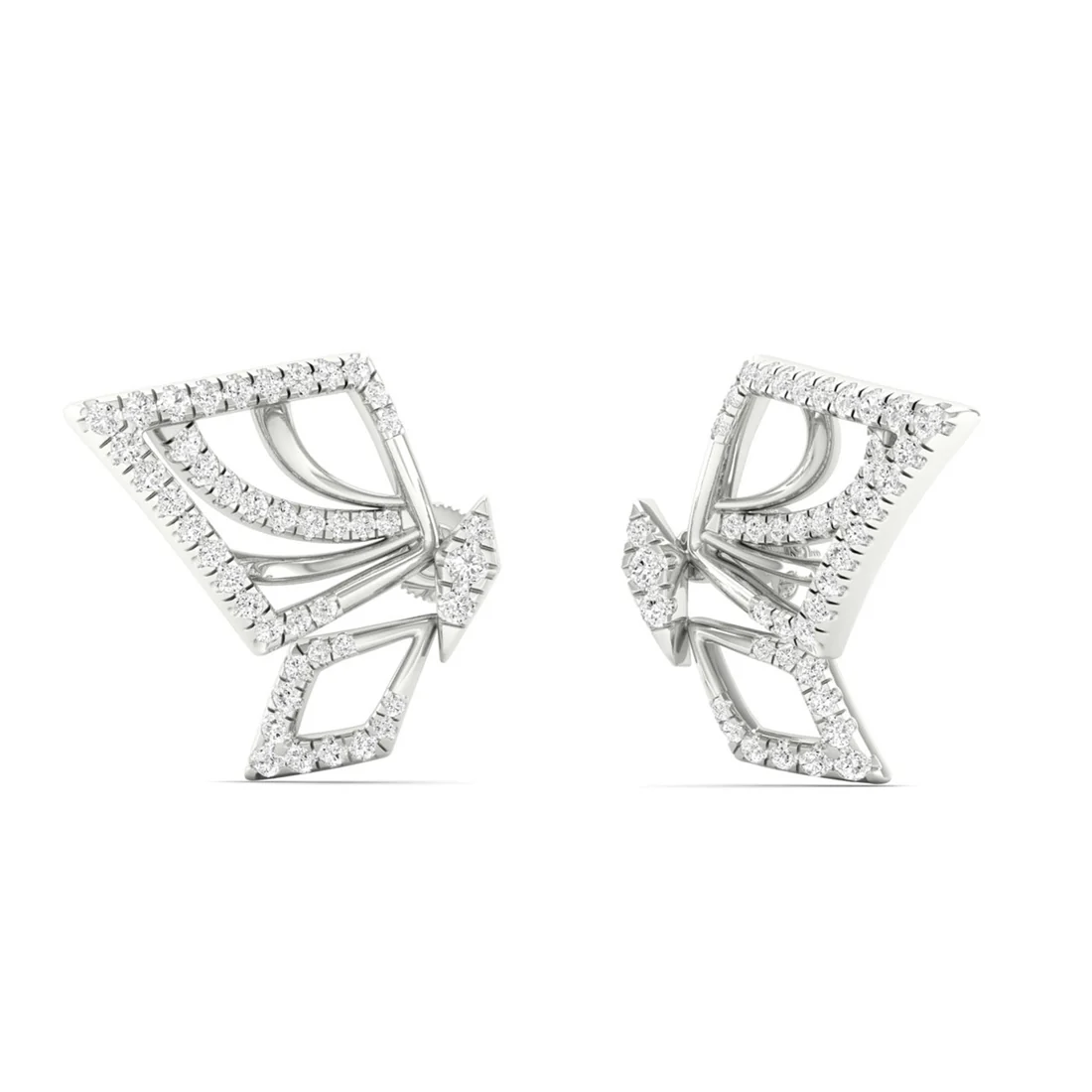 0.46 CTW La Grown Diamond Sparkle Wing Butterfly Earring