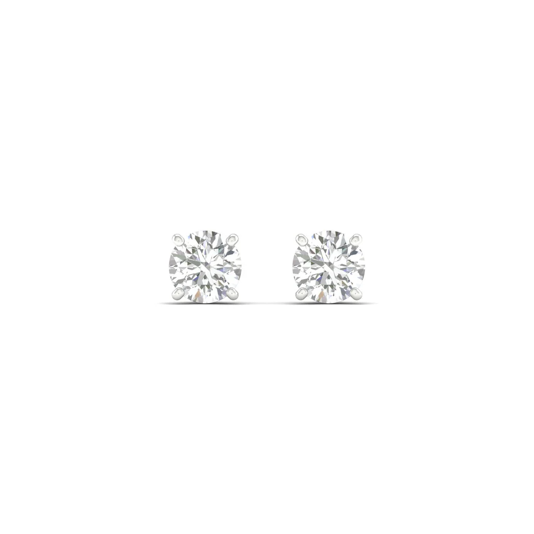 1 CTW Lab Grown Diamond Classic Round Solitaire Stud Earring