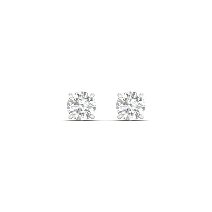 1 CTW Lab Grown Diamond Classic Round Solitaire Stud Earring