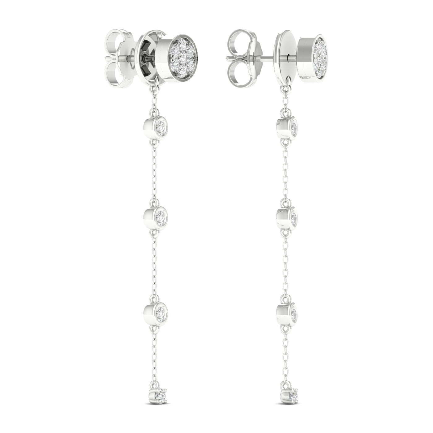 0.38 CTW Lab Grown Diamond Button Pave Drop