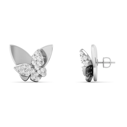 0.18 CTW Lab Grown Diamond Butterfly Stud Earring