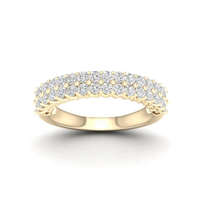 1 CTW Entwine Double Row 18KT Gold Lab Grown Diamond Wedding Band