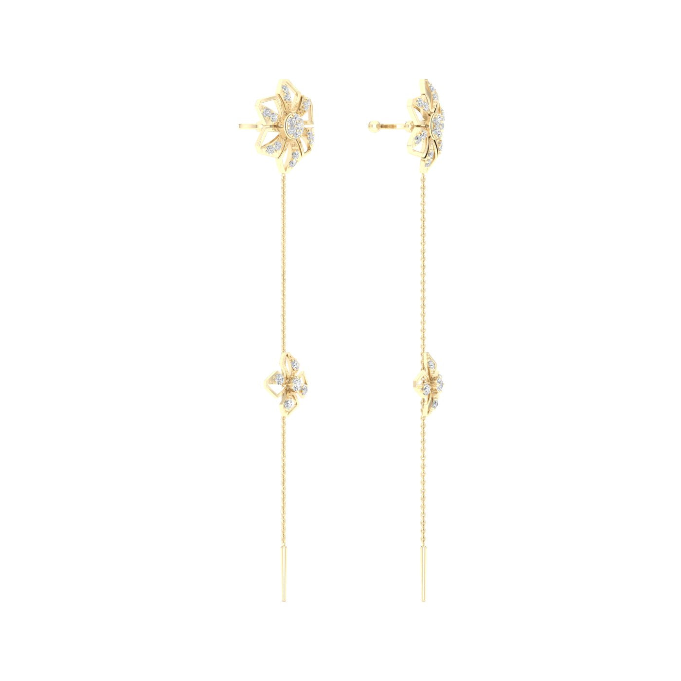 0.48 CTW Lab Grown Diamond Floral Drop Earring