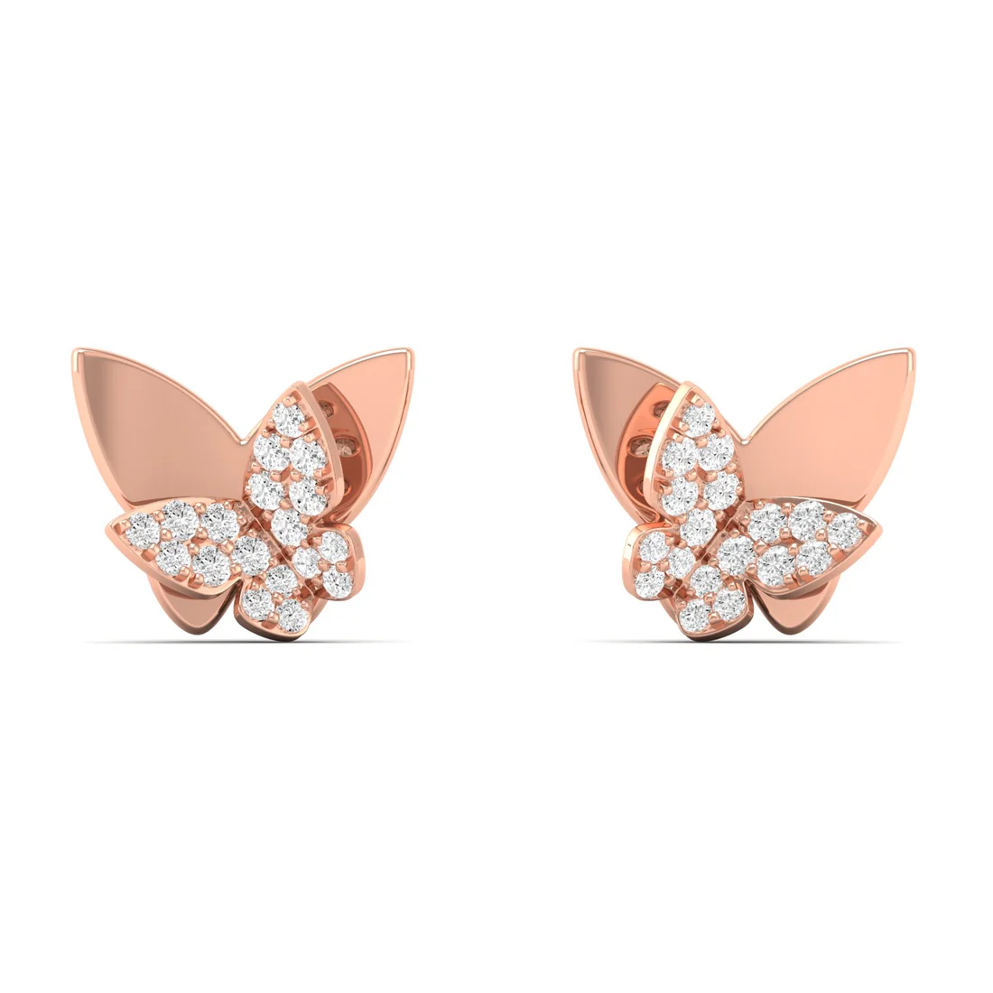0.18 CTW Lab Grown Diamond Butterfly Stud Earring