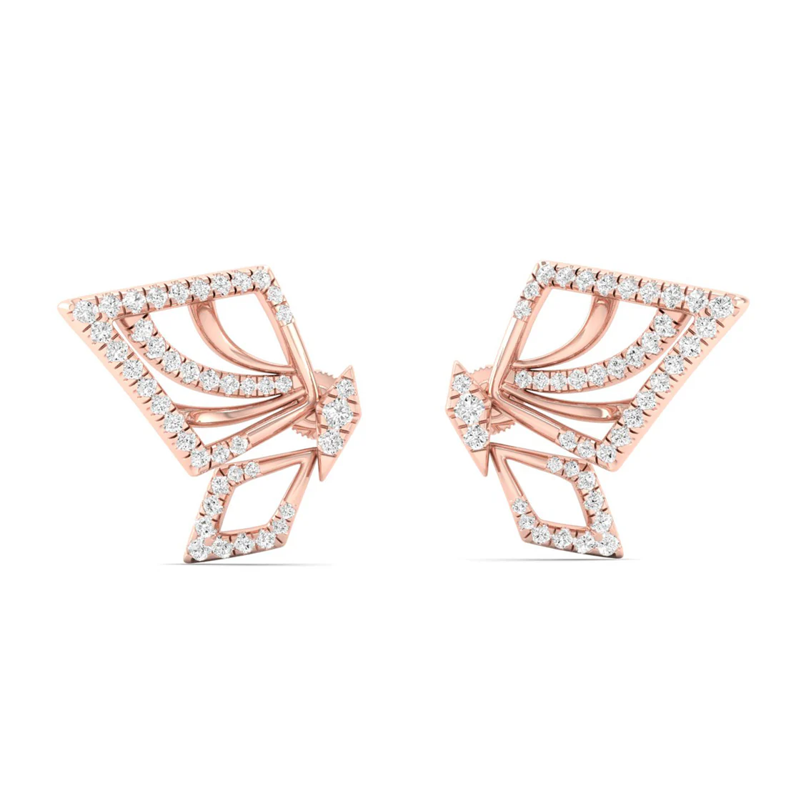 0.46 CTW La Grown Diamond Sparkle Wing Butterfly Earring