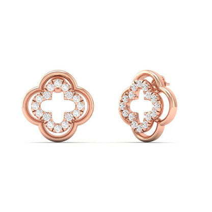 0.18 CTW Lab Grown Diamond Clover Stud Earring