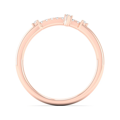 0.10Ctw Lab Grown Diamond Minimalist Cross Ring