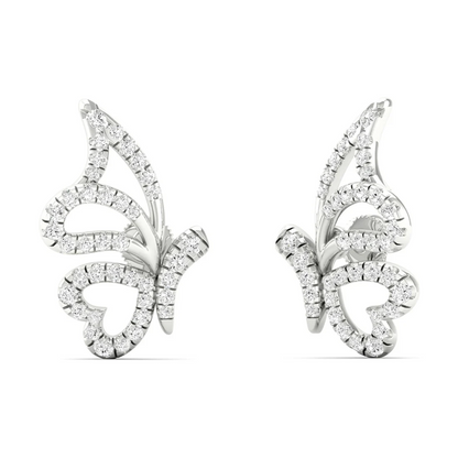 0.38 CTW Lab Grow Diamond Butterfly Fashion Stud Earring