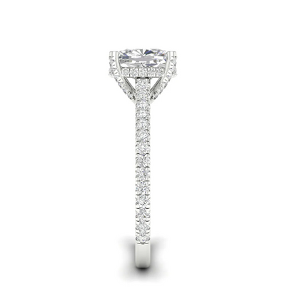2.60 CTW Cushion Lab Grown Diamond Halo Engagement Ring