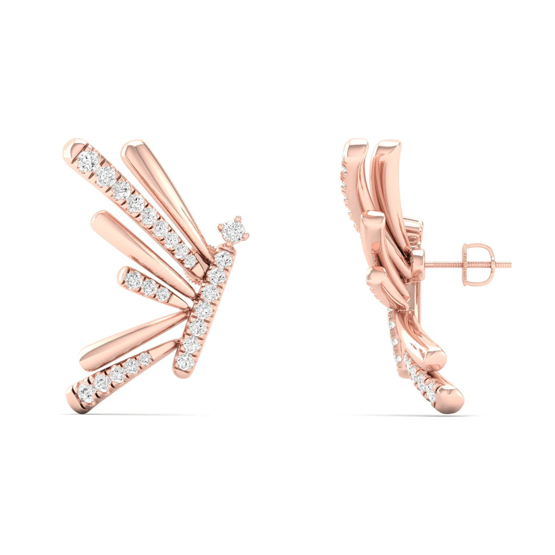 0.29 Ctw Lab Grown Diamond Beautiful Butterfly Earring