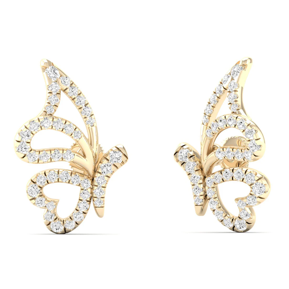 0.38 CTW Lab Grow Diamond Butterfly Fashion Stud Earring