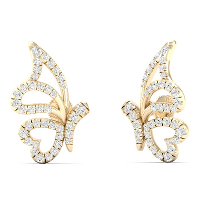 0.38 CTW Lab Grow Diamond Butterfly Fashion Stud Earring