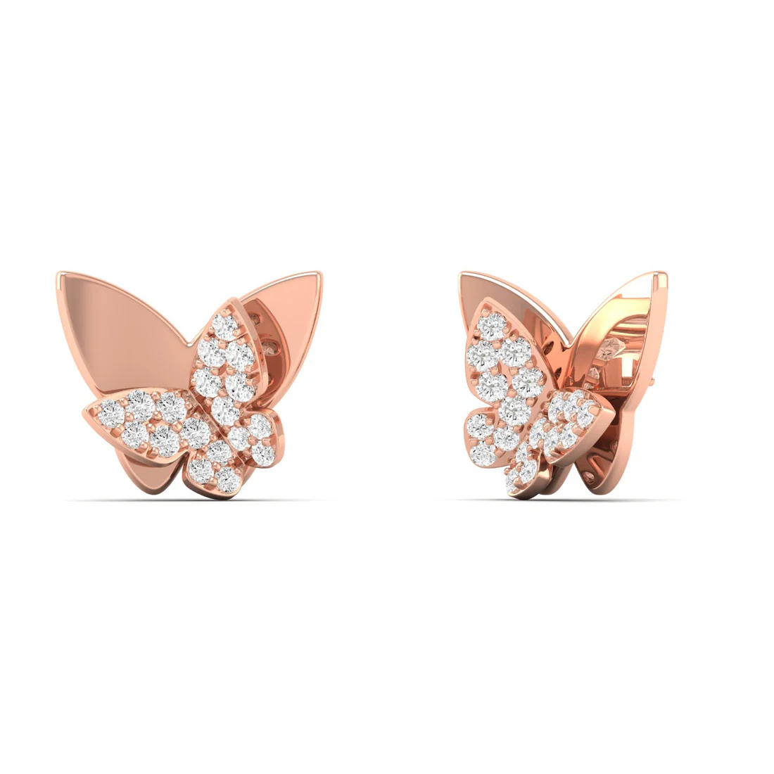 0.18 CTW Lab Grown Diamond Butterfly Stud Earring